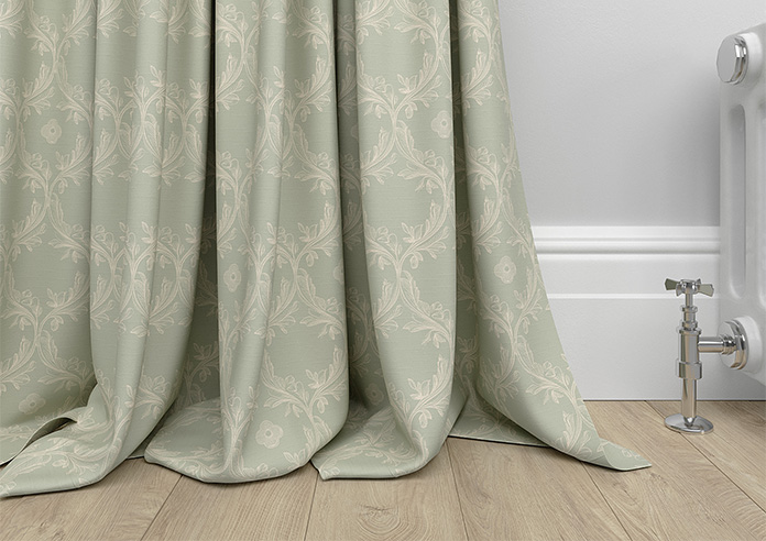 Trellis Prints, Vine and Bloom Bud Green - Made to Measure Curtains - Image 6
